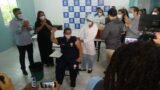 Vacinadas as três primeiras pessoas contra a covid 19, em Juazeiro
