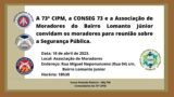 Associação de Moradores do Lomanto Junior discute segurança pública nesta terça-feira (18)