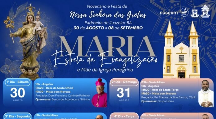 Novenário e Festa da Padroeira de Juazeiro (BA) Nossa Senhora das Grotas segue até 8 de setembro; confira a programação
