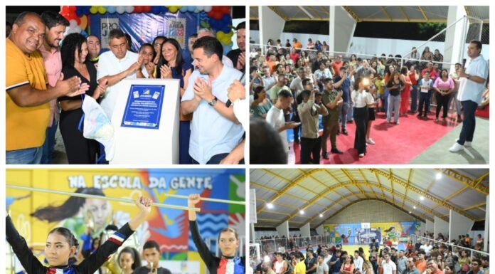 Prefeito Andrei inaugura requalificação da quadra poliesportiva no bairro Tabuleiro